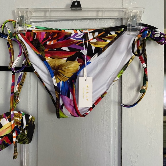 Milly Cabana Set Multi Large Leaf NWT stunning